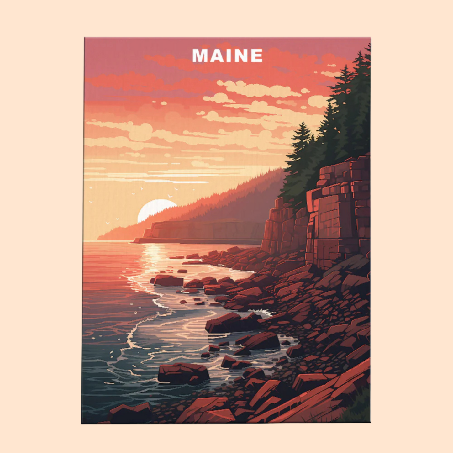 Maine U.S. State - Paint by Numbers Kit EasyArtJoy