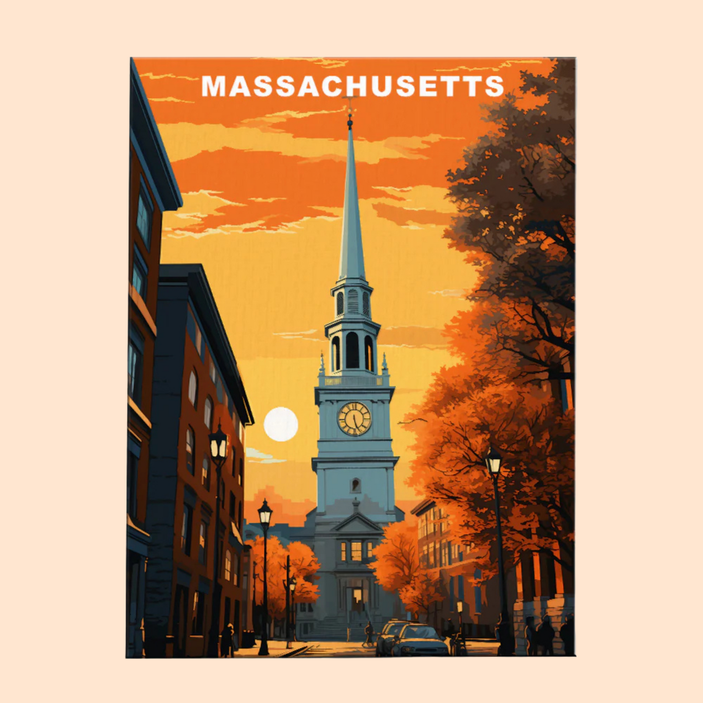 Massachusetts U.S. State - Paint by Numbers Kit EasyArtJoy