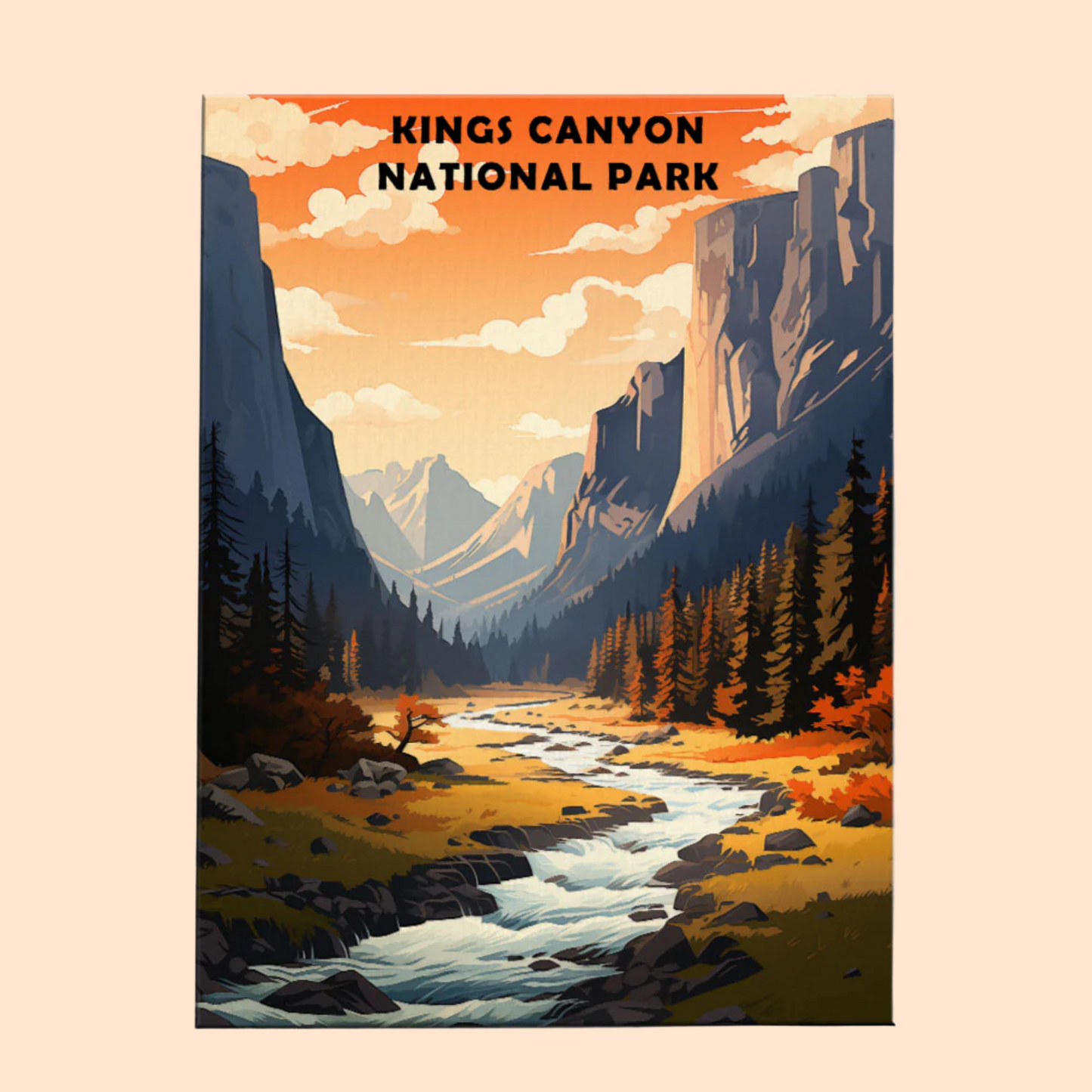 Kings Canyon National Park - Paint by Numbers Kit EasyArtJoy