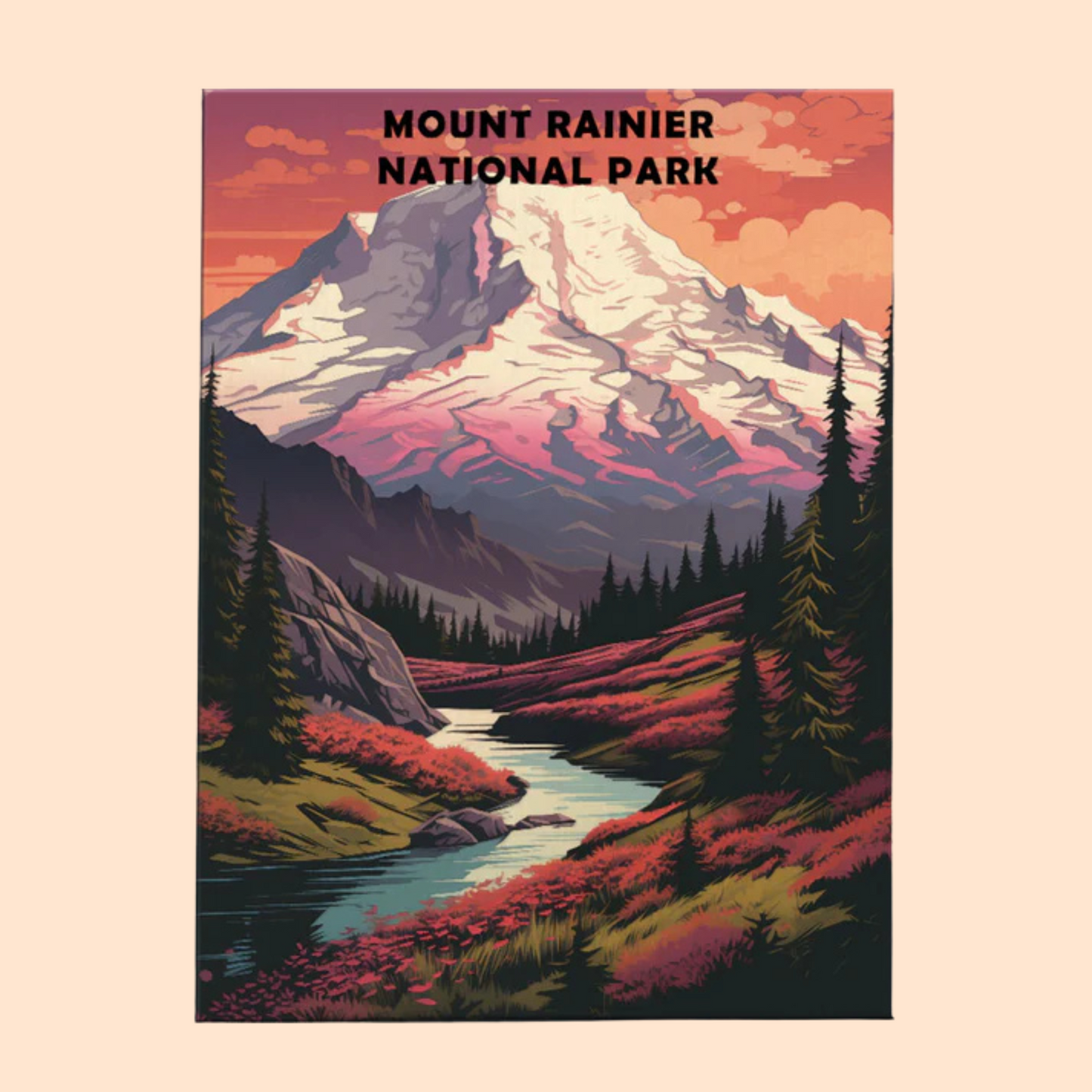Mount Rainier National Park - Paint by Numbers Kit EasyArtJoy