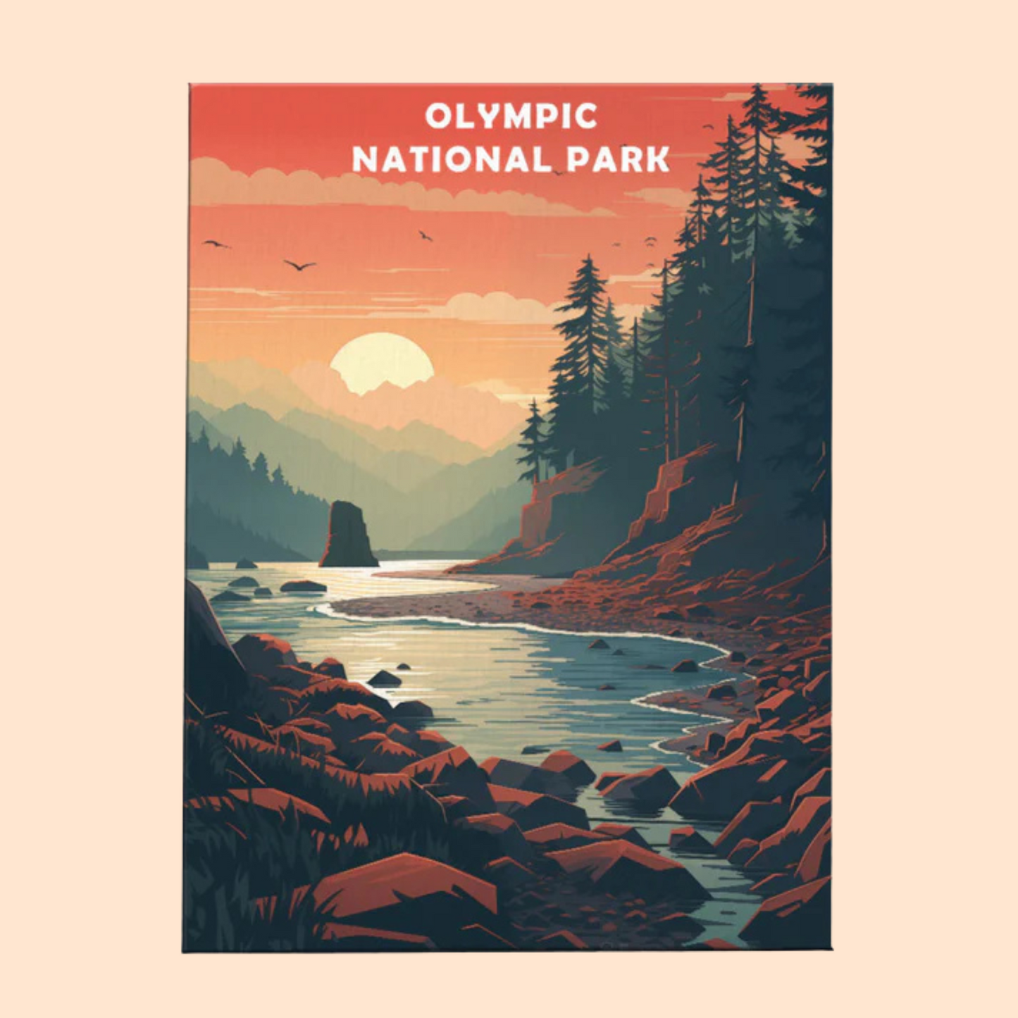 Olympic National Park - Paint by Numbers Kit EasyArtJoy