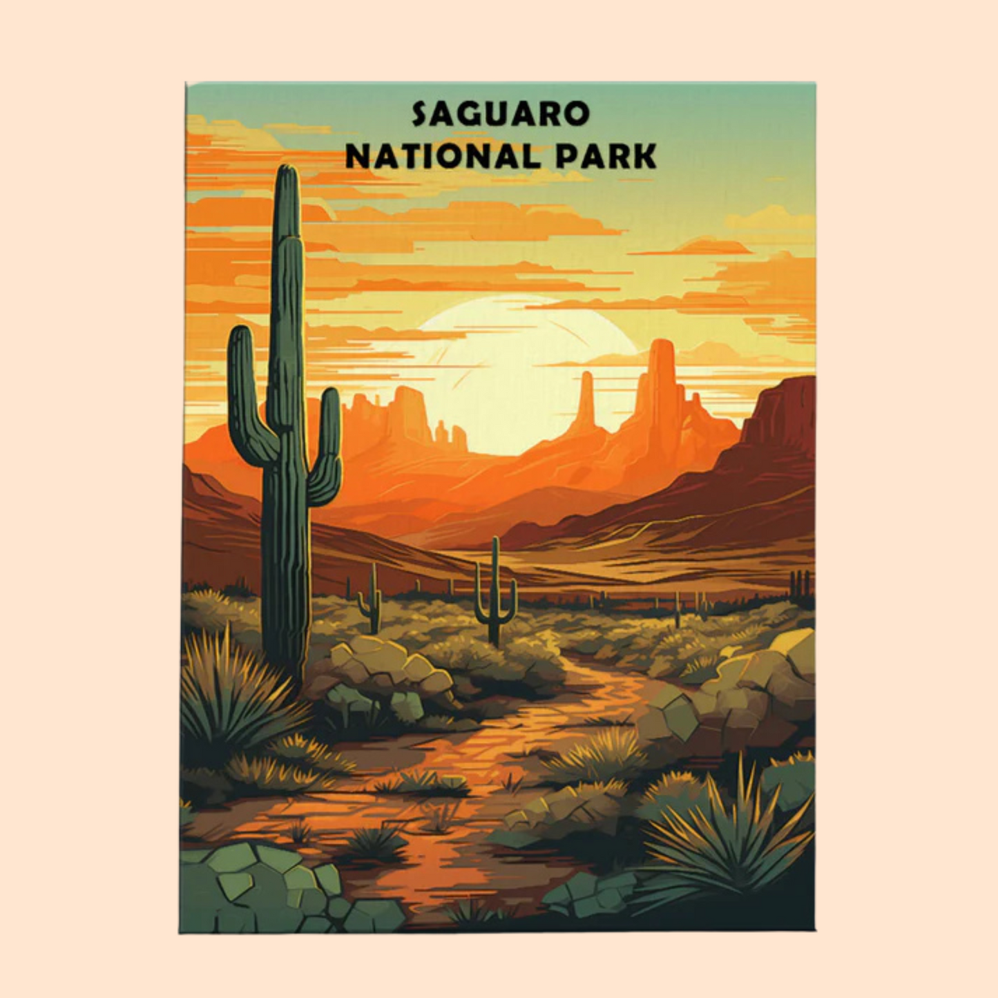 Saguaro National Park - Paint by Numbers Kit EasyArtJoy
