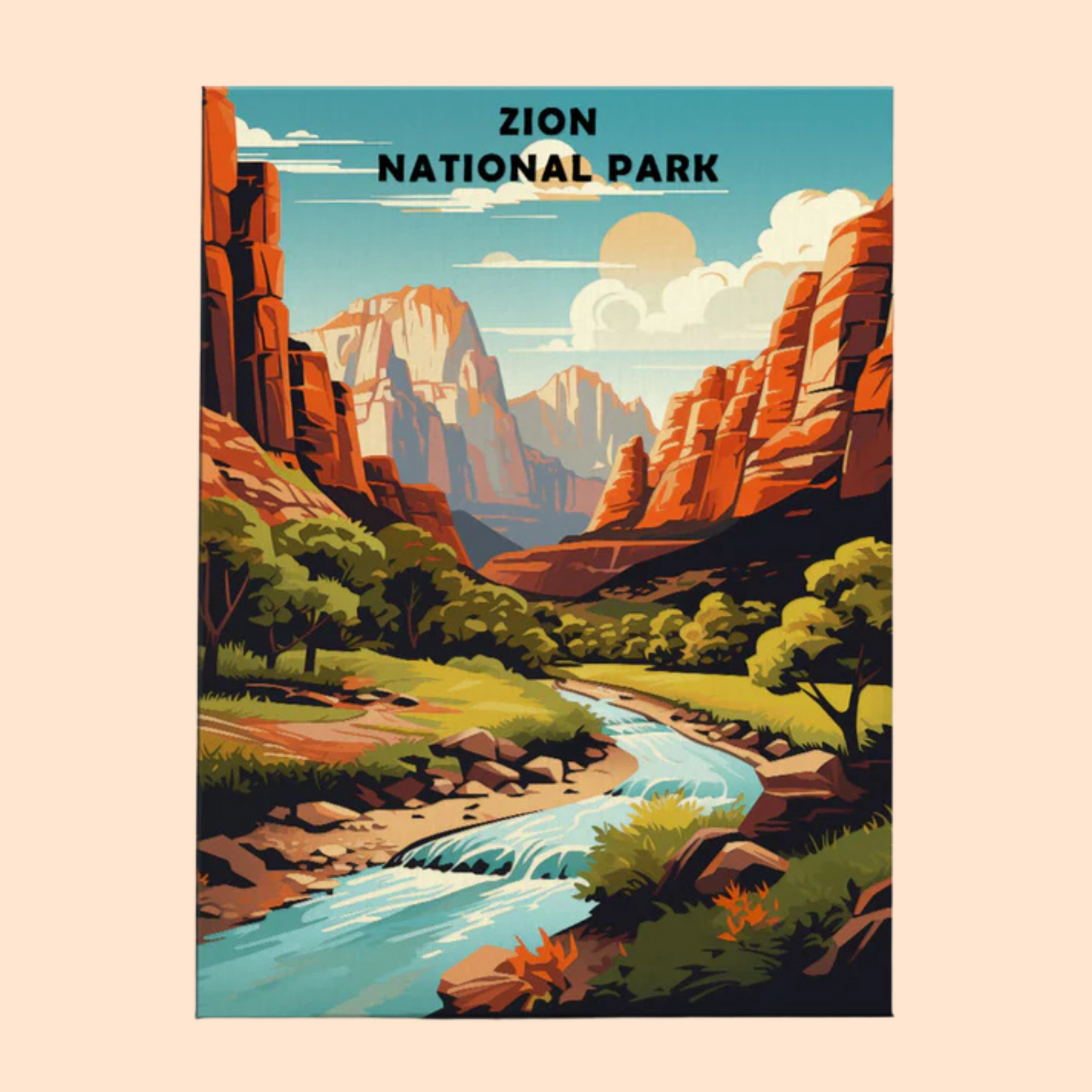 Zion National Park - Paint by Numbers Kit EasyArtJoy