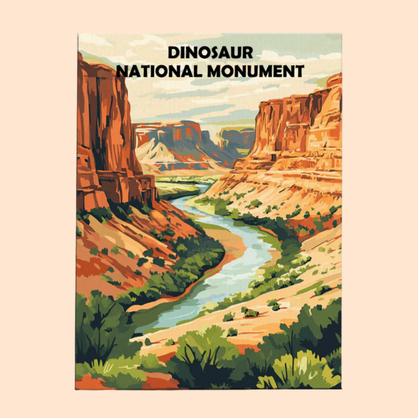 Dinosaur National Monument - Paint by Numbers Kit EasyArtJoy