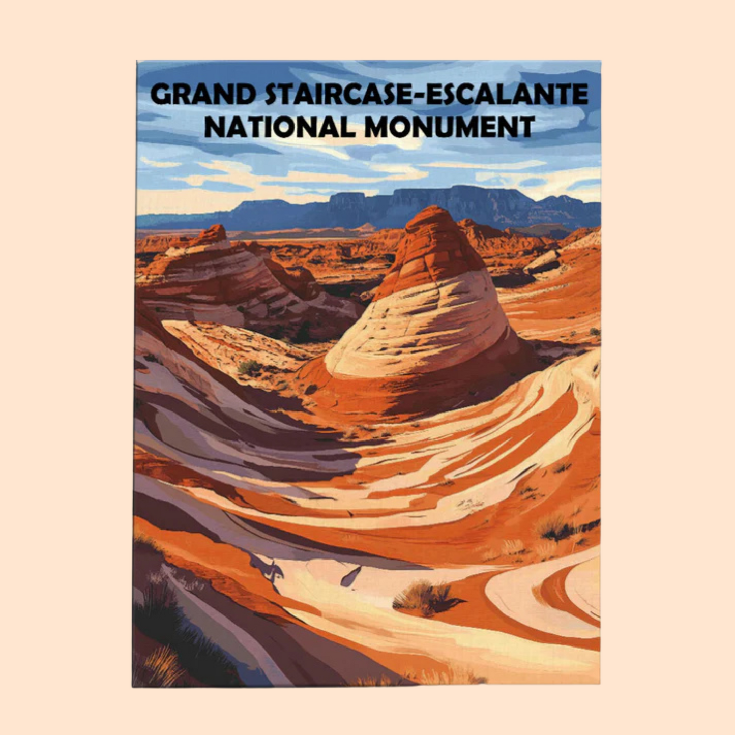 Grand Staircase-Escalante National Monument - Paint by Numbers Kit EasyArtJoy