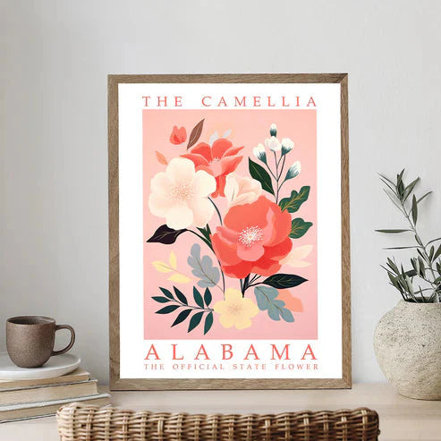 Alabama State Flower - Camellia - Paint by Numbers Kit EasyArtJoy