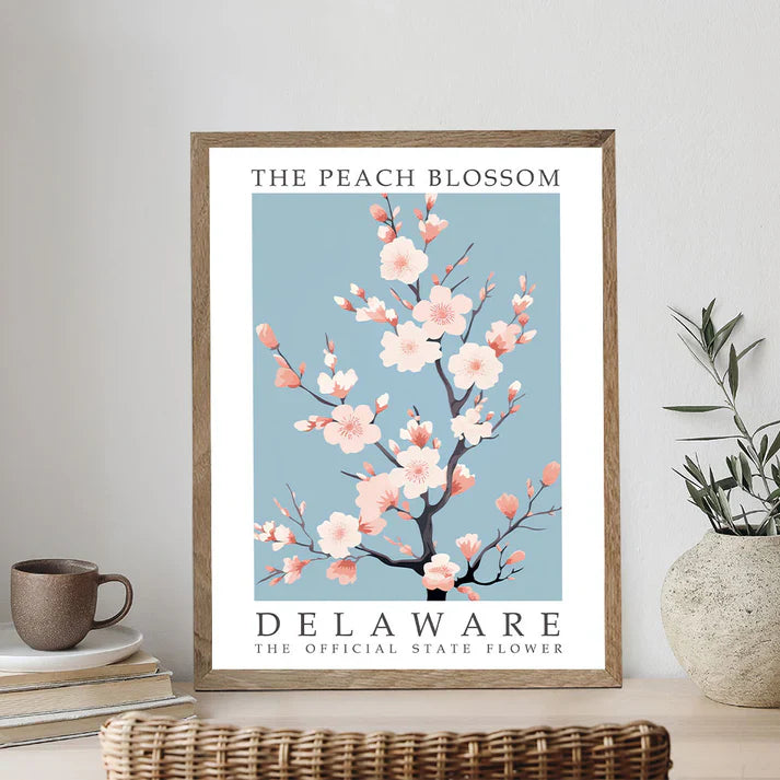 Delaware State Flower - Peach Blossom - Paint by Numbers Kit
