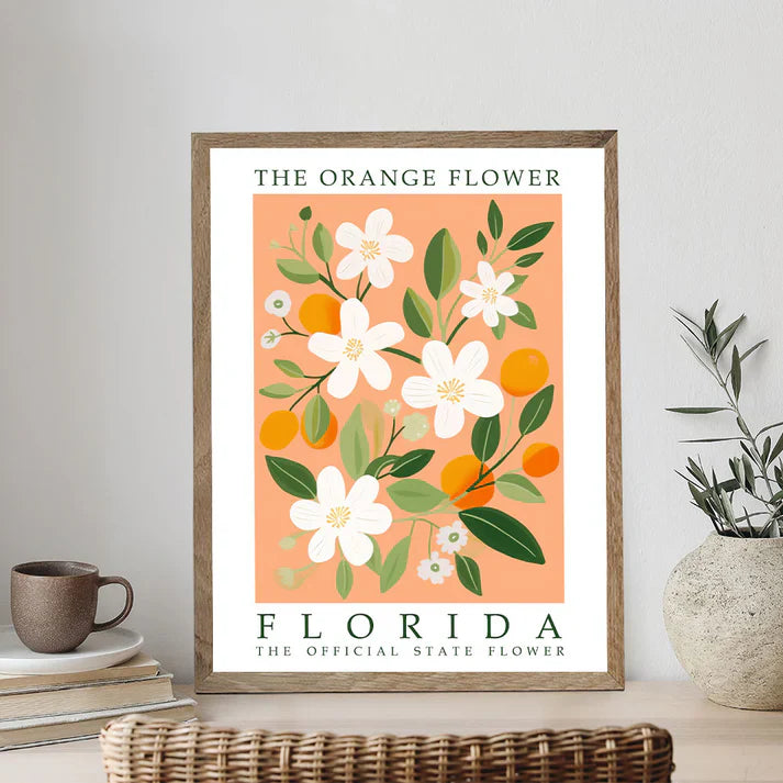 Florida State Flower - Orange Flower - Paint by Numbers Kit