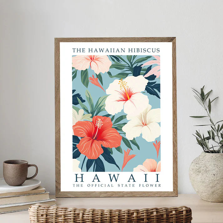 Hawaii State Flower - Hawaiian Hibiscus - Paint by Numbers Kit