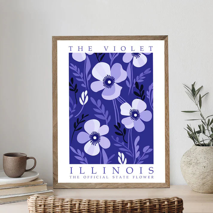 Illinois State Flower - Violet - Paint by Numbers Kit