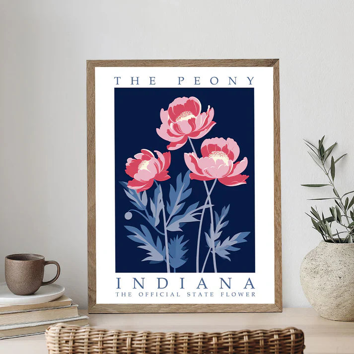 Indiana State Flower - Peony - Paint by Numbers Kit