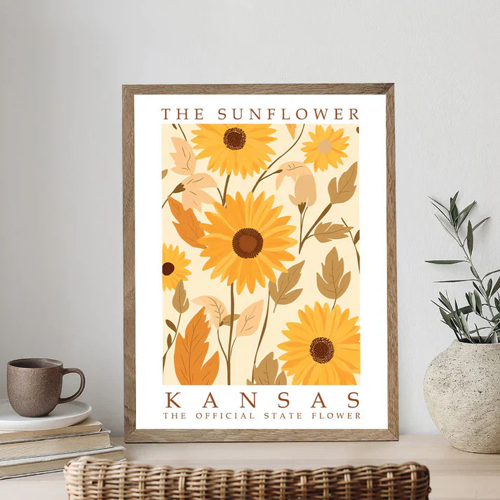 Kansas State Flower - Sunflower - Paint by Numbers Kit