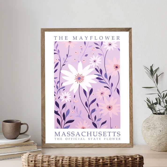 Massachusetts State Flower - Mayflower - Paint by Numbers Kit