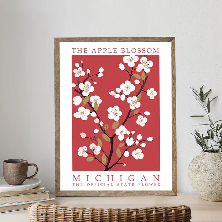 Michigan State Flower - Apple Blossom - Paint by Numbers Kit