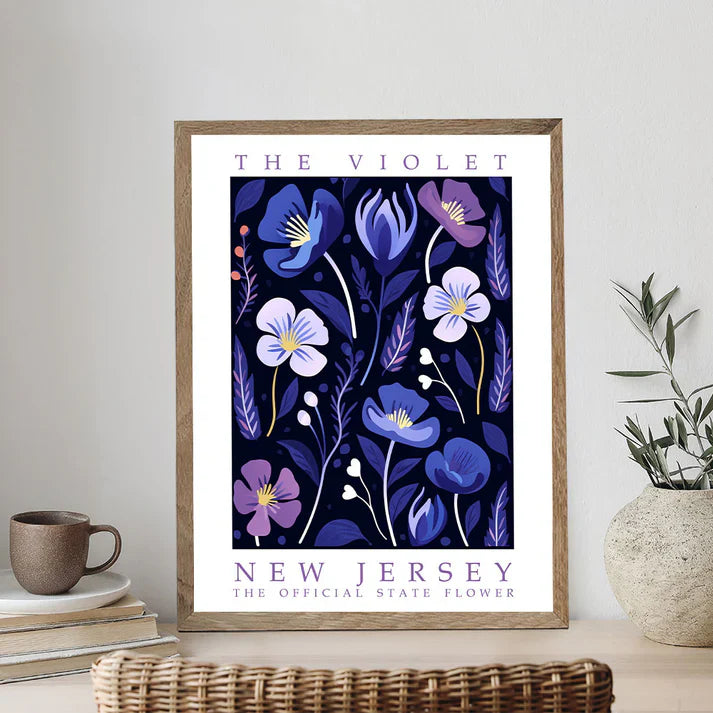 New Jersey State Flower - Violet - Paint by Numbers Kit