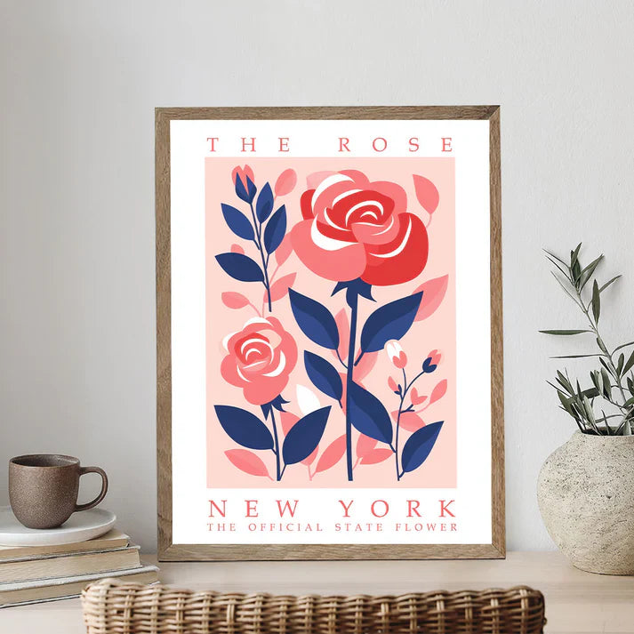 New York State Flower - Rose - Paint by Numbers Kit