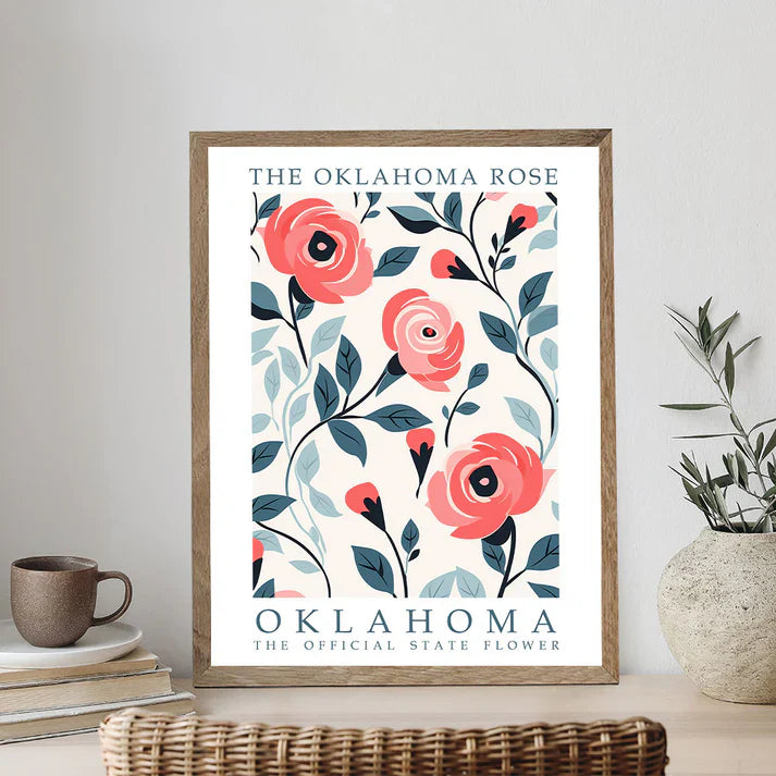Oklahoma State Flower - Oklahoma Rose - Paint by Numbers Kit