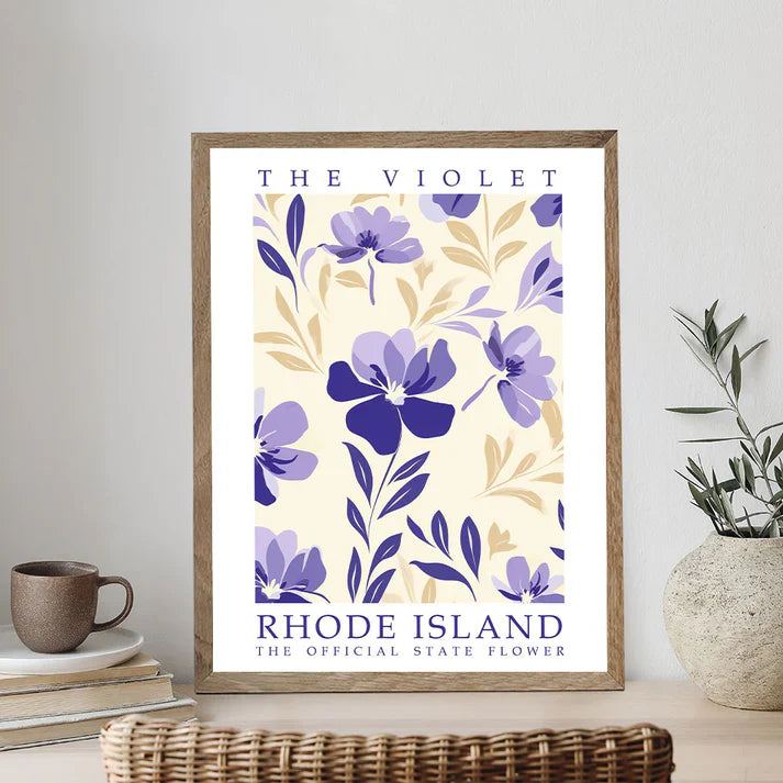 Rhode Island State Flower - Violet - Paint by Numbers Kit