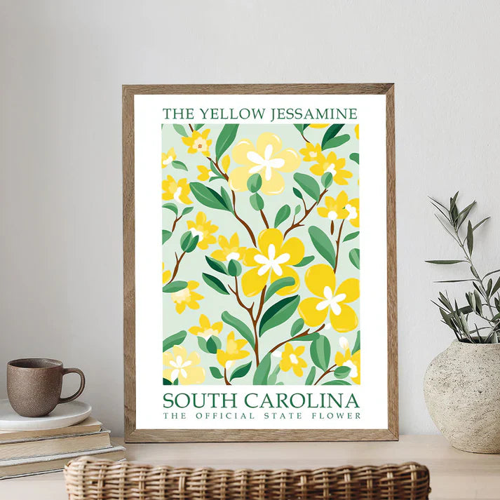 South Carolina State Flower - Yellow Jessamine - Paint by Numbers Kit