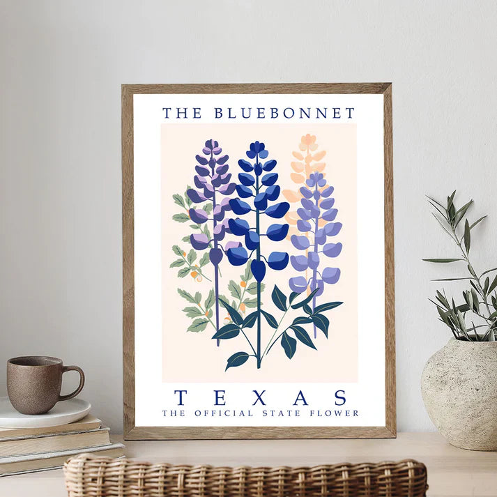 Texas State Flower - Bluebonnet - Paint by Numbers Kit