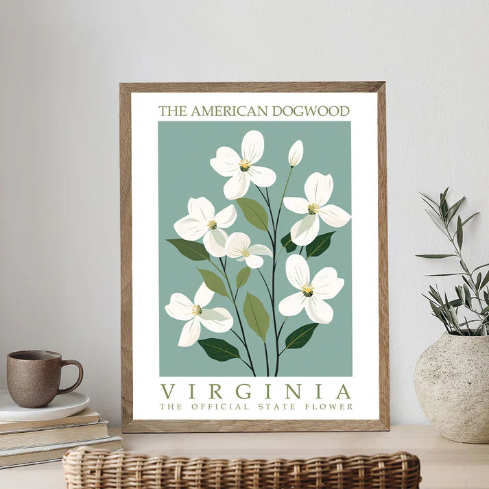 Virginia State Flower - American Dogwood - Paint by Numbers Kit