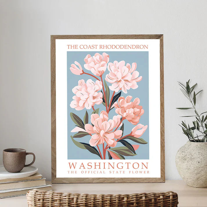 Washington State Flower - Coast Rhododendron - Paint by Numbers Kit