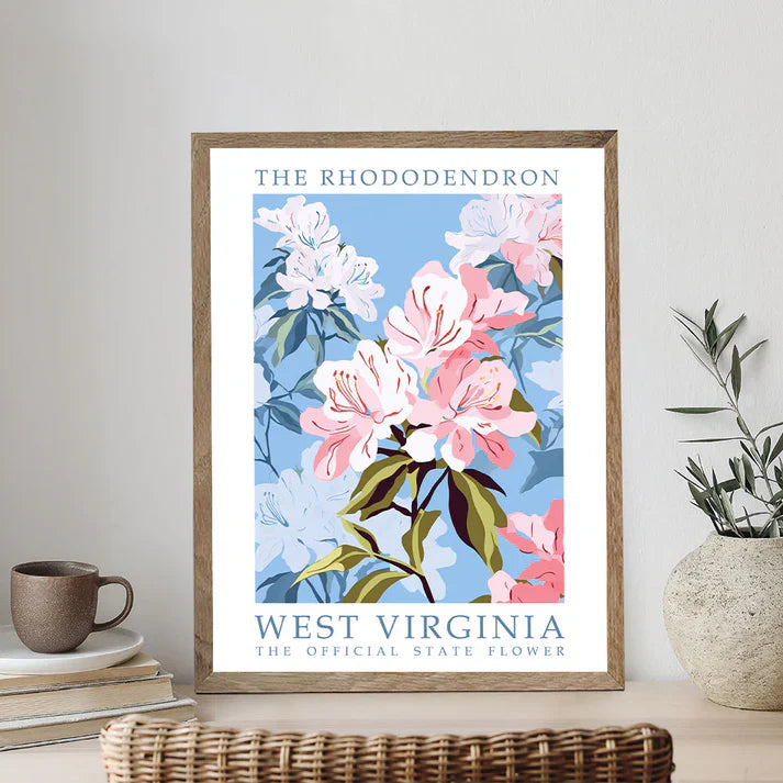 West Virginia State Flower - Rhododendron - Paint by Numbers Kit