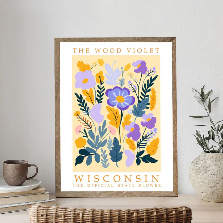 Wisconsin State Flower - Wood Violet - Paint by Numbers Kit