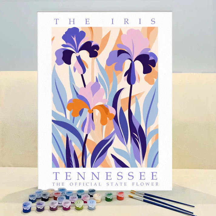 Tennessee State Flower - Iris - Paint by Numbers Kit