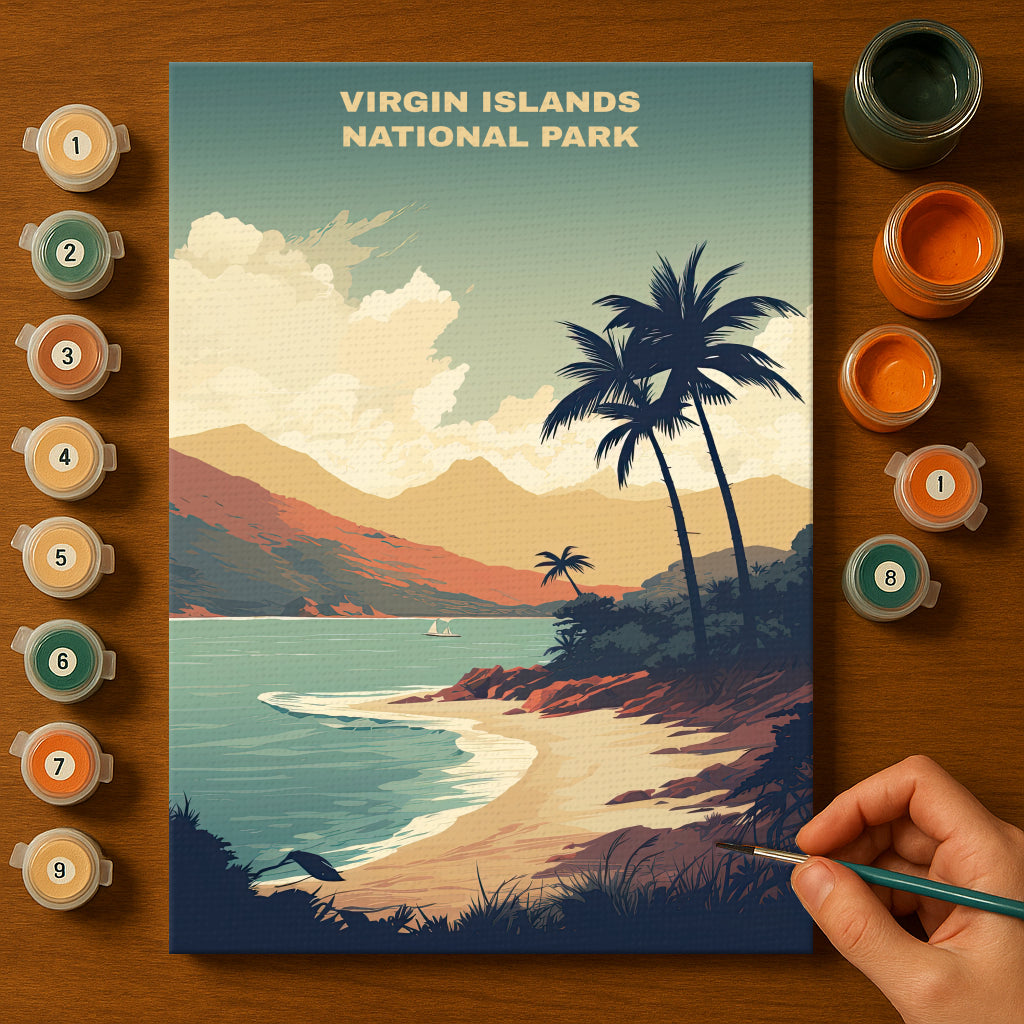 Virgin Islands National Park | Paint by Numbers Kit EasyArtJoy