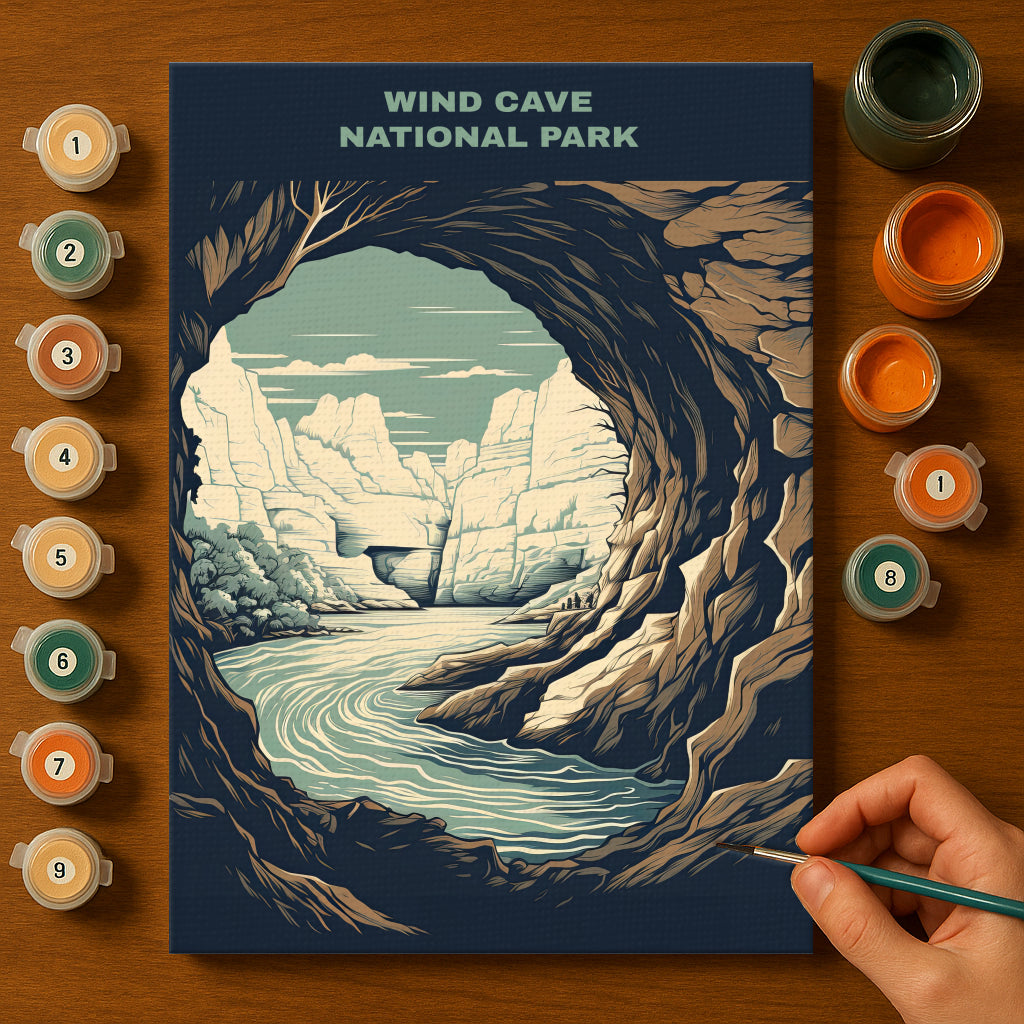 Wind Cave National Park | Paint by Numbers Kit EasyArtJoy