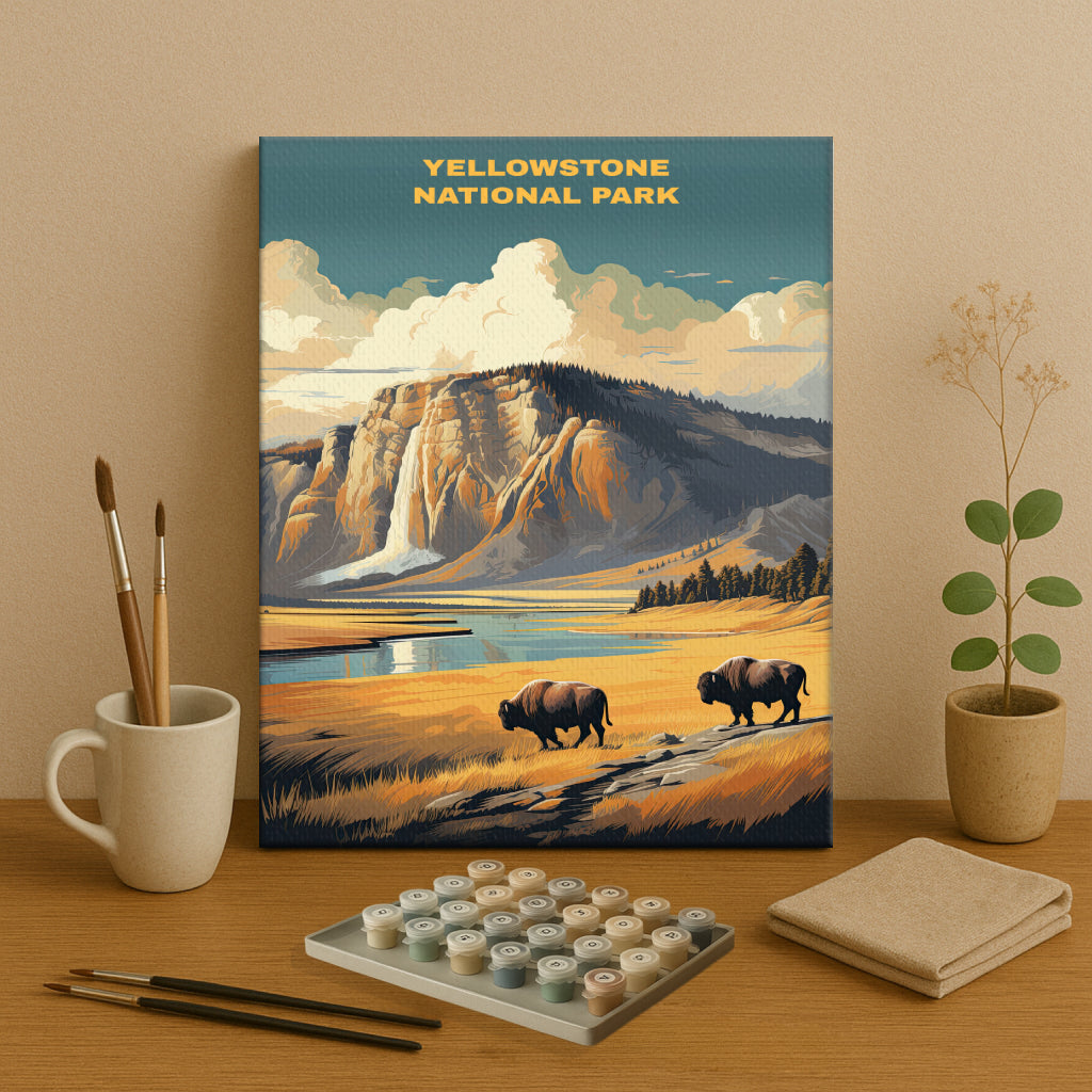 Yellowstone National Park | Paint by Numbers Kit EasyArtJoy
