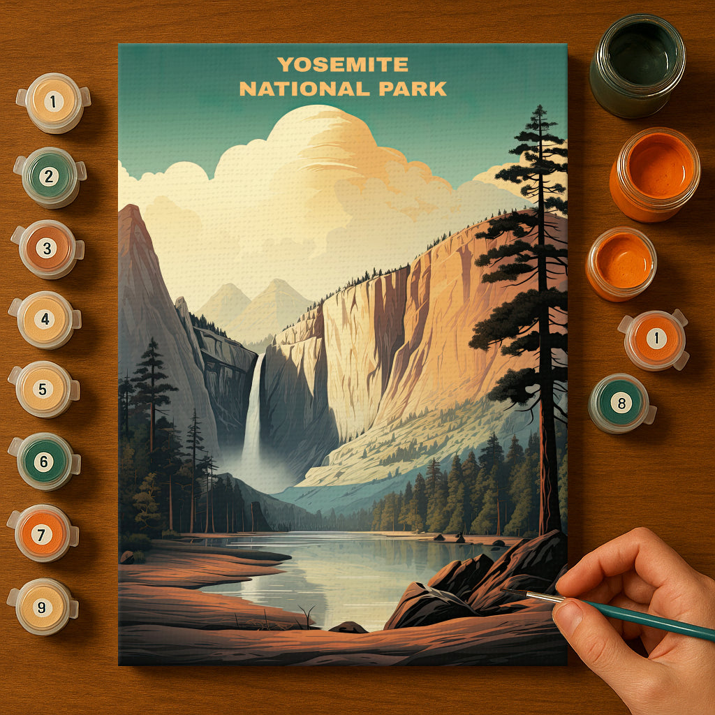 Yosemite National Park | Paint by Numbers Kit EasyArtJoy