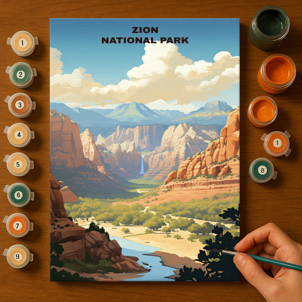 Zion National Park | Paint by Numbers Kit EasyArtJoy