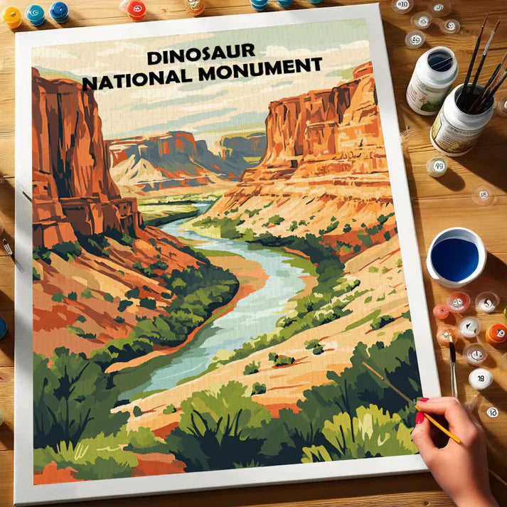 Dinosaur National Monument - Paint by Numbers Kit EasyArtJoy