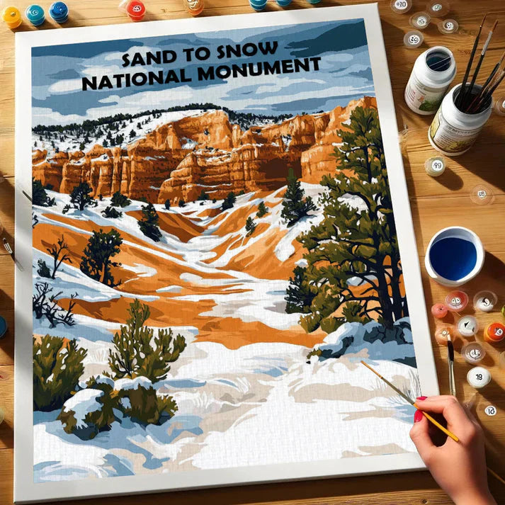 Sand to Snow National Monument - Paint by Numbers Kit EasyArtJoy
