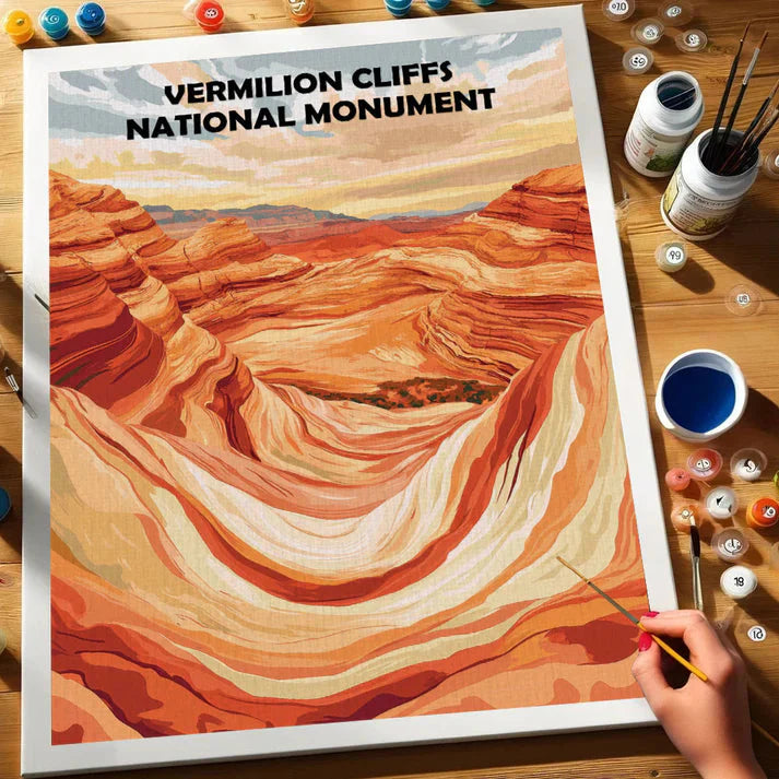 Vermilion Cliffs National Monument - Paint by Numbers Kit EasyArtJoy