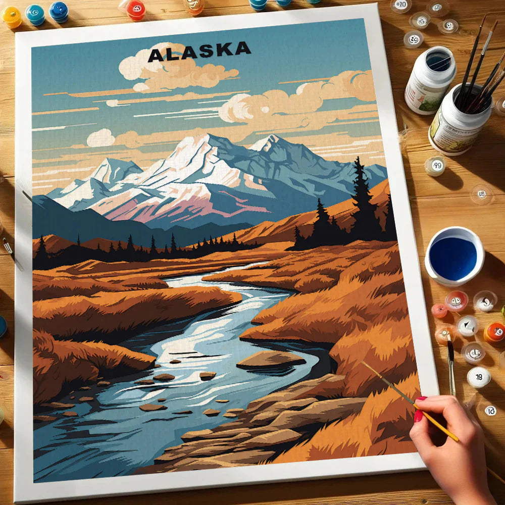 Alaska U.S. State - Paint by Numbers Kit EasyArtJoy
