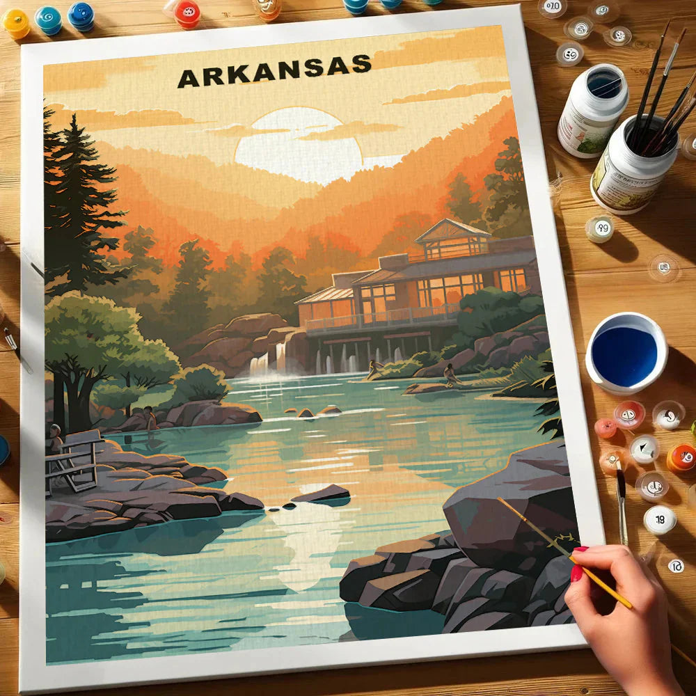 Arkansas U.S. State - Paint by Numbers Kit EasyArtJoy