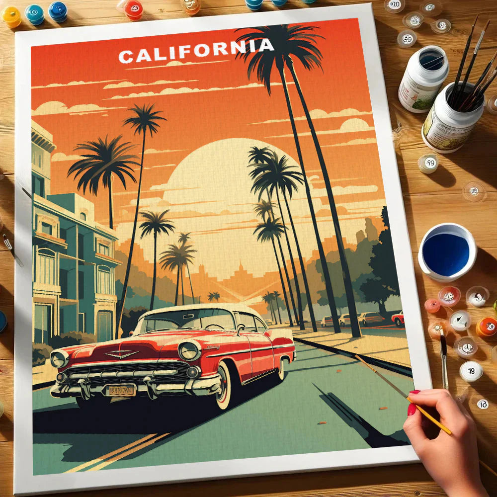 California U.S. State - Paint by Numbers Kit EasyArtJoy
