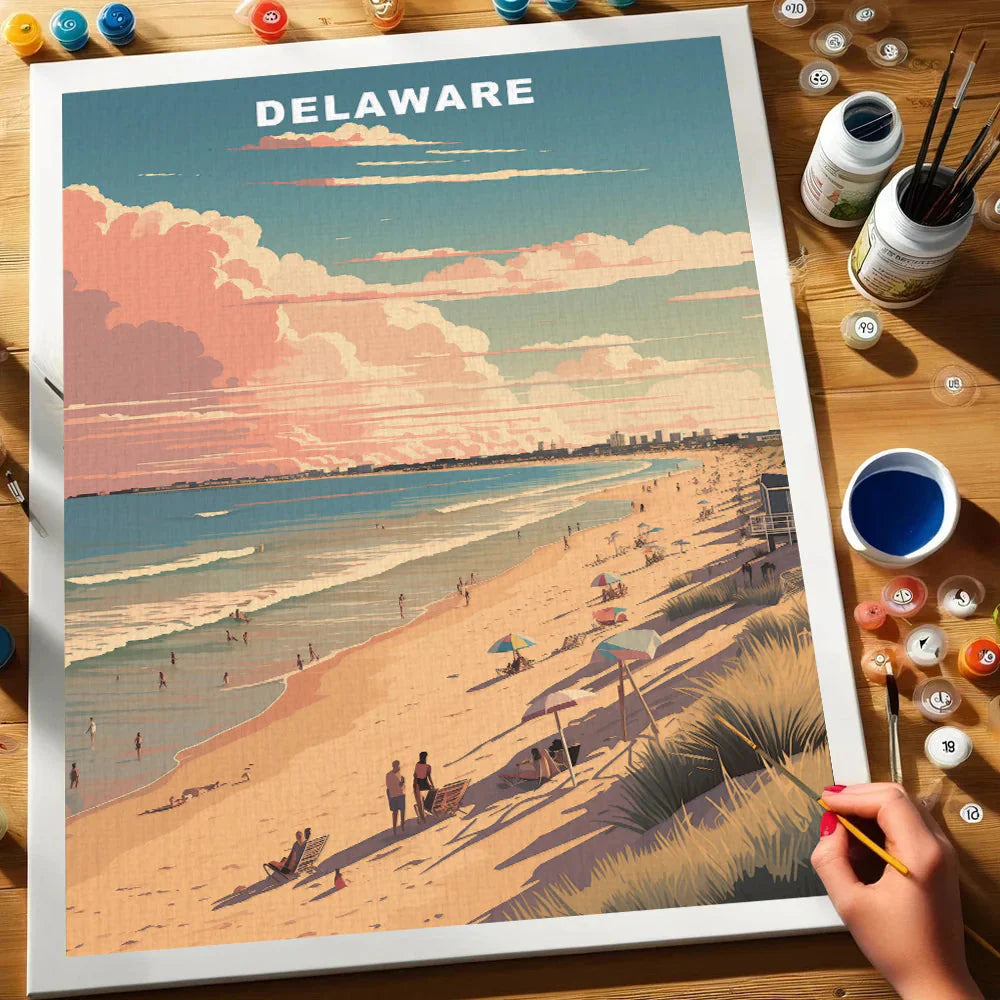 Delaware U.S. State - Paint by Numbers Kit EasyArtJoy