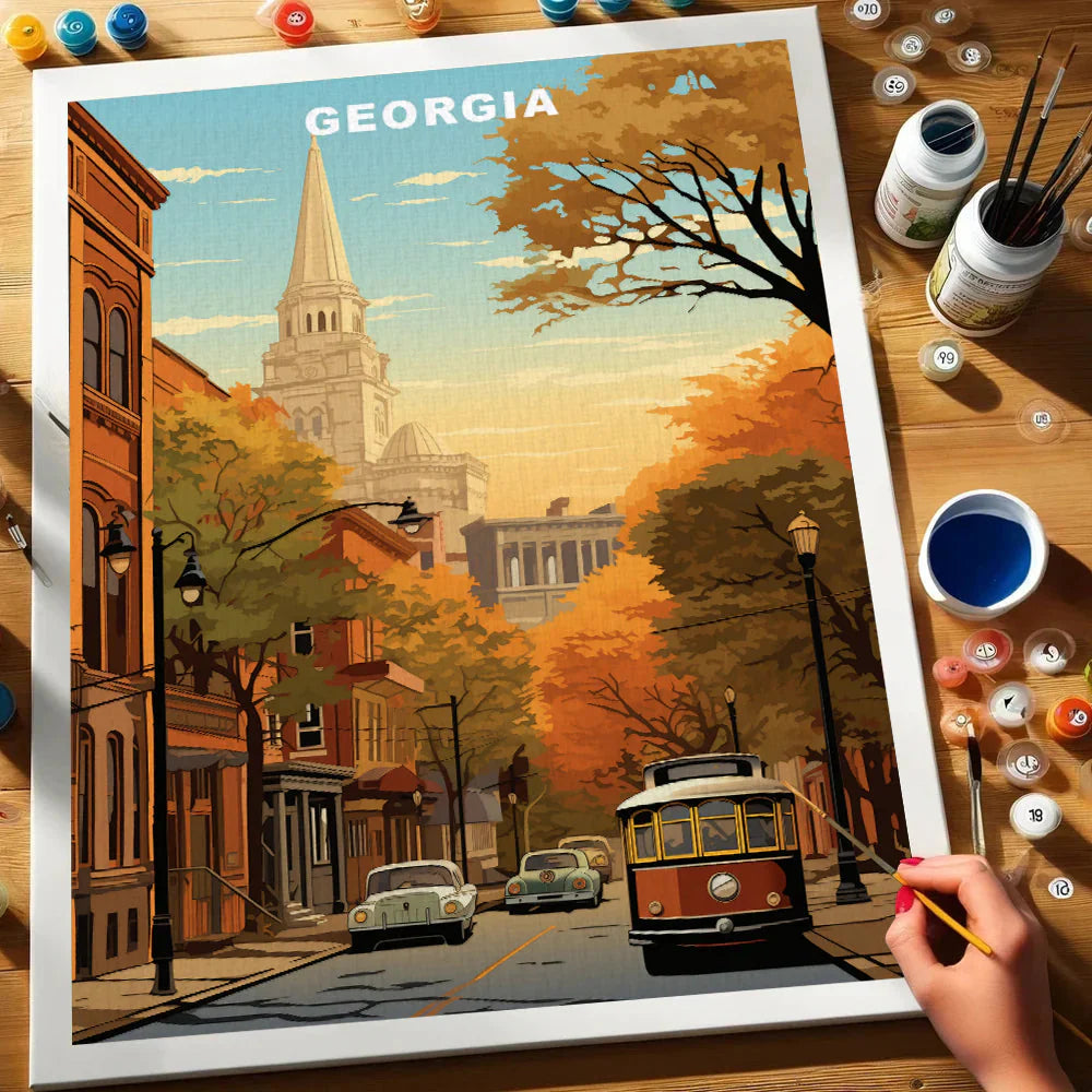 Georgia U.S. State - Paint by Numbers Kit EasyArtJoy