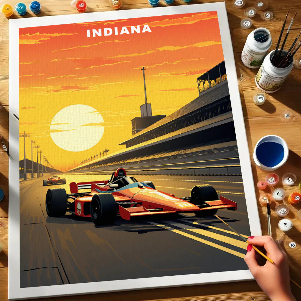 Indiana U.S. State - Paint by Numbers Kit EasyArtJoy