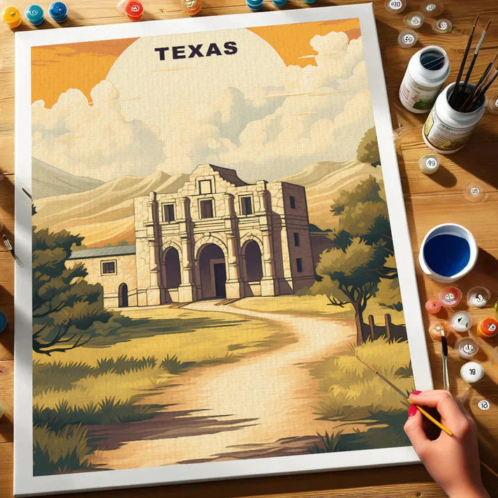 Texas U.S. State - Paint by Numbers Kit EasyArtJoy