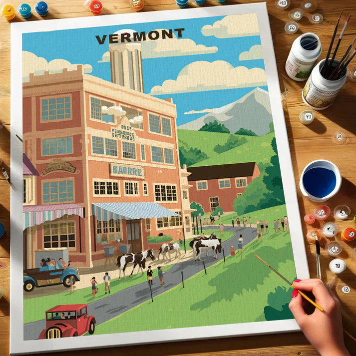 Vermont U.S. State - Paint by Numbers Kit EasyArtJoy
