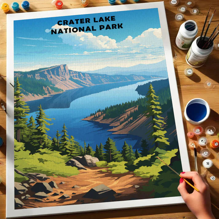 Crater Lake National Park - Paint by Numbers Kit EasyArtJoy