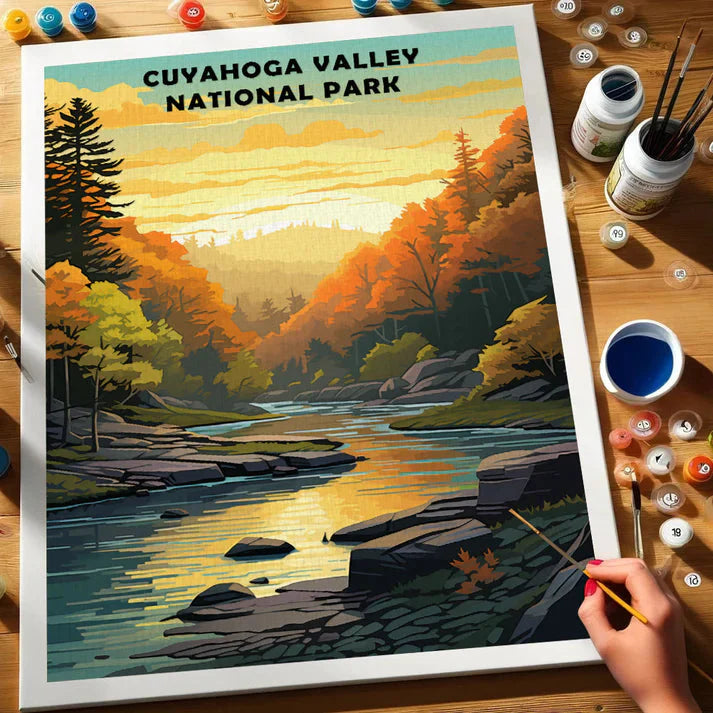 Cuyahoga Valley National Park - Paint by Numbers Kit EasyArtJoy