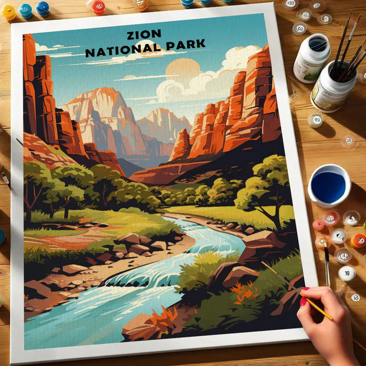 Zion National Park - Paint by Numbers Kit EasyArtJoy