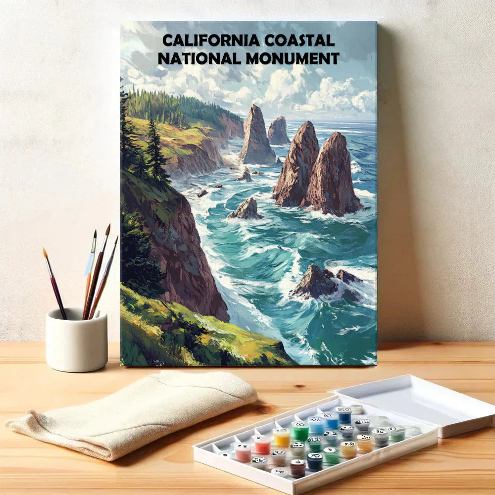 California Coastal National Monument - Paint by Numbers Kit EasyArtJoy
