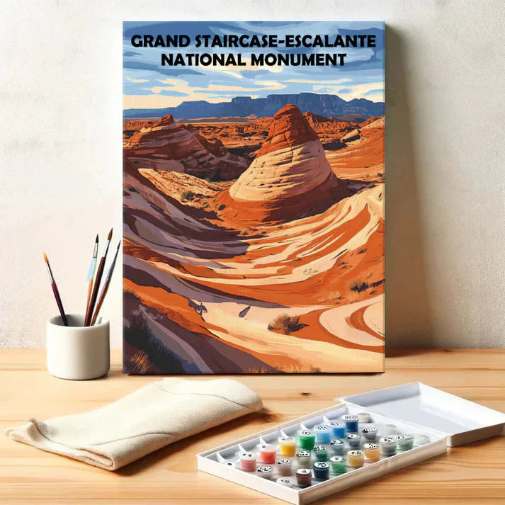Grand Staircase-Escalante National Monument - Paint by Numbers Kit EasyArtJoy